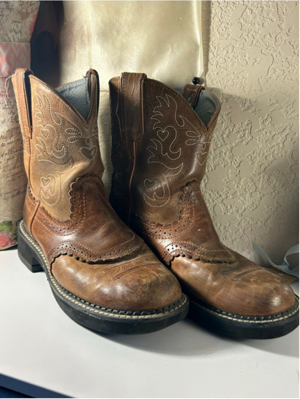 Women's Ariat Fatbaby Western Boots Brown Size 7.5